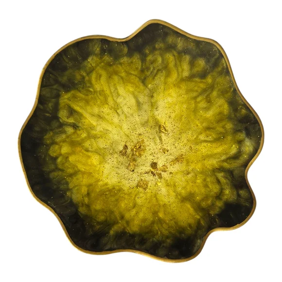 Black and Gold Decorative Home Plate - Picture 2 of 4